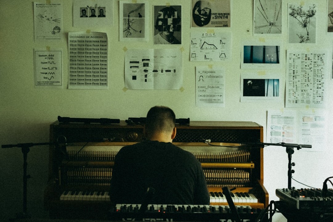 Portrait of a Dutch classical pianist seated at a grand piano